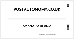 Desktop Screenshot of postautonomy.co.uk